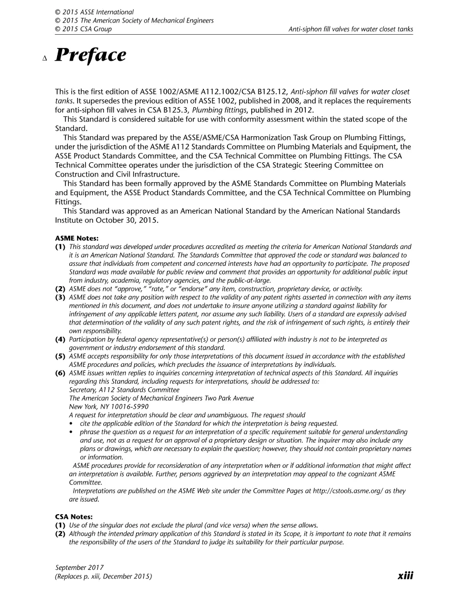 ASME A112.1002-2015/ASSE 1002-2015/CSA B125.12-15 pdf