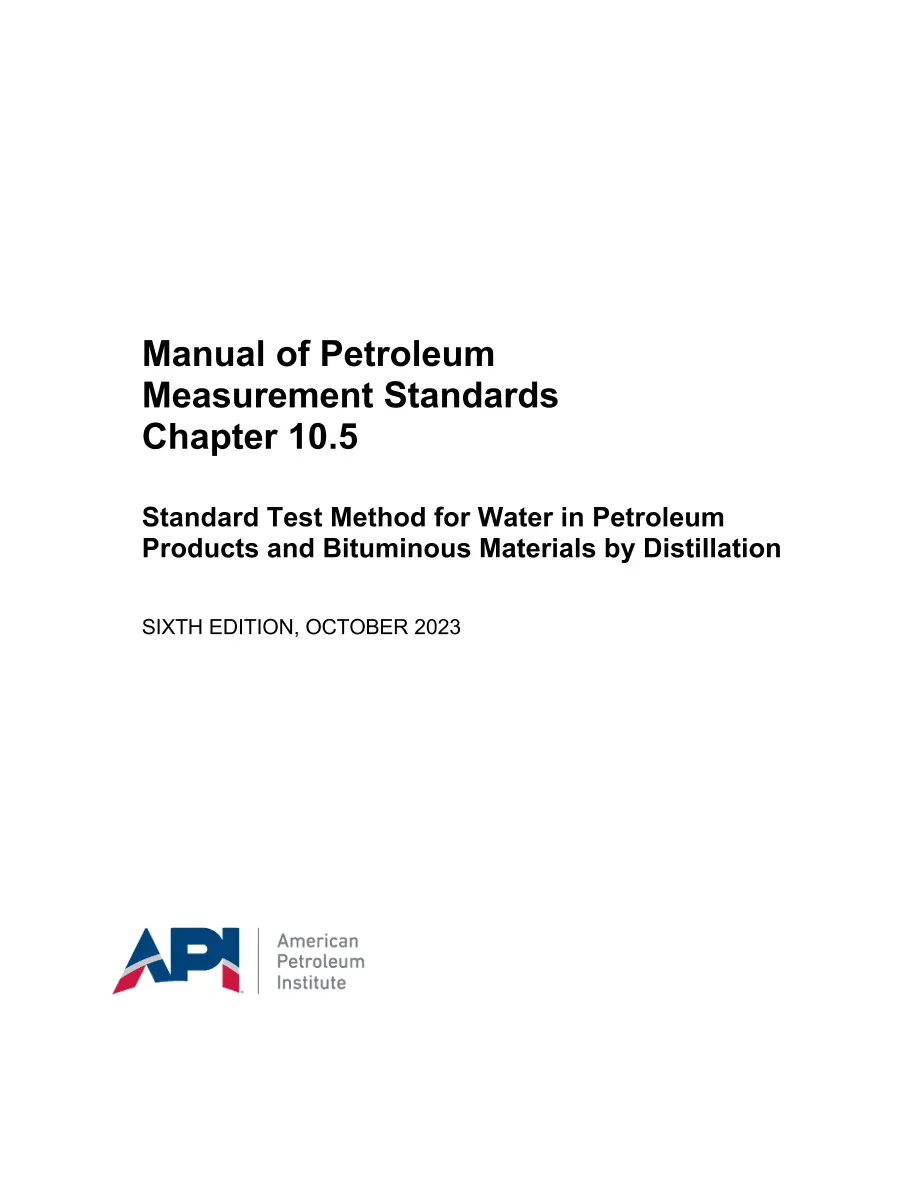 API MPMS Chapter 10.5 pdf