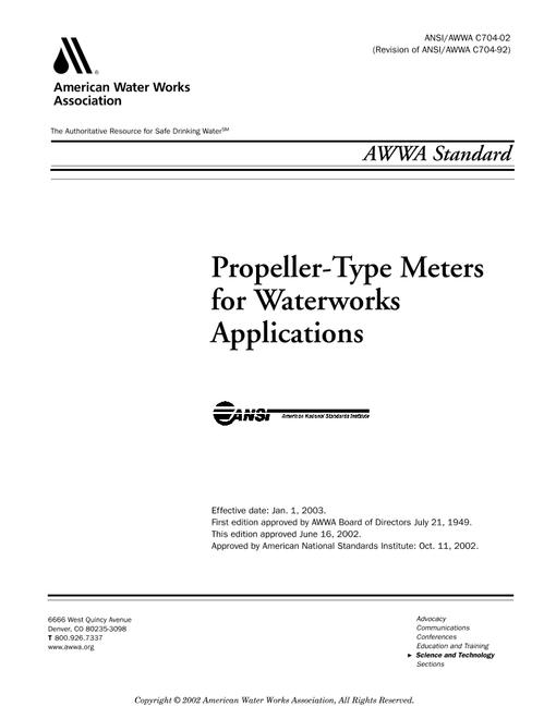 AWWA C704-02 pdf