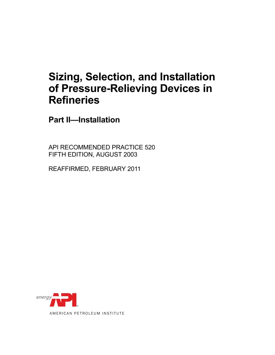 API RP 520 (R2011) pdf