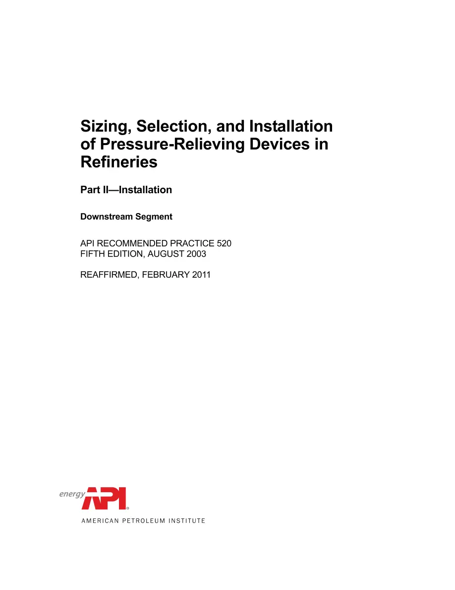 API RP 520 (R2011) pdf