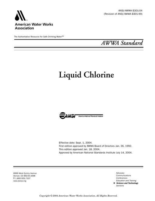 AWWA B301-04 pdf