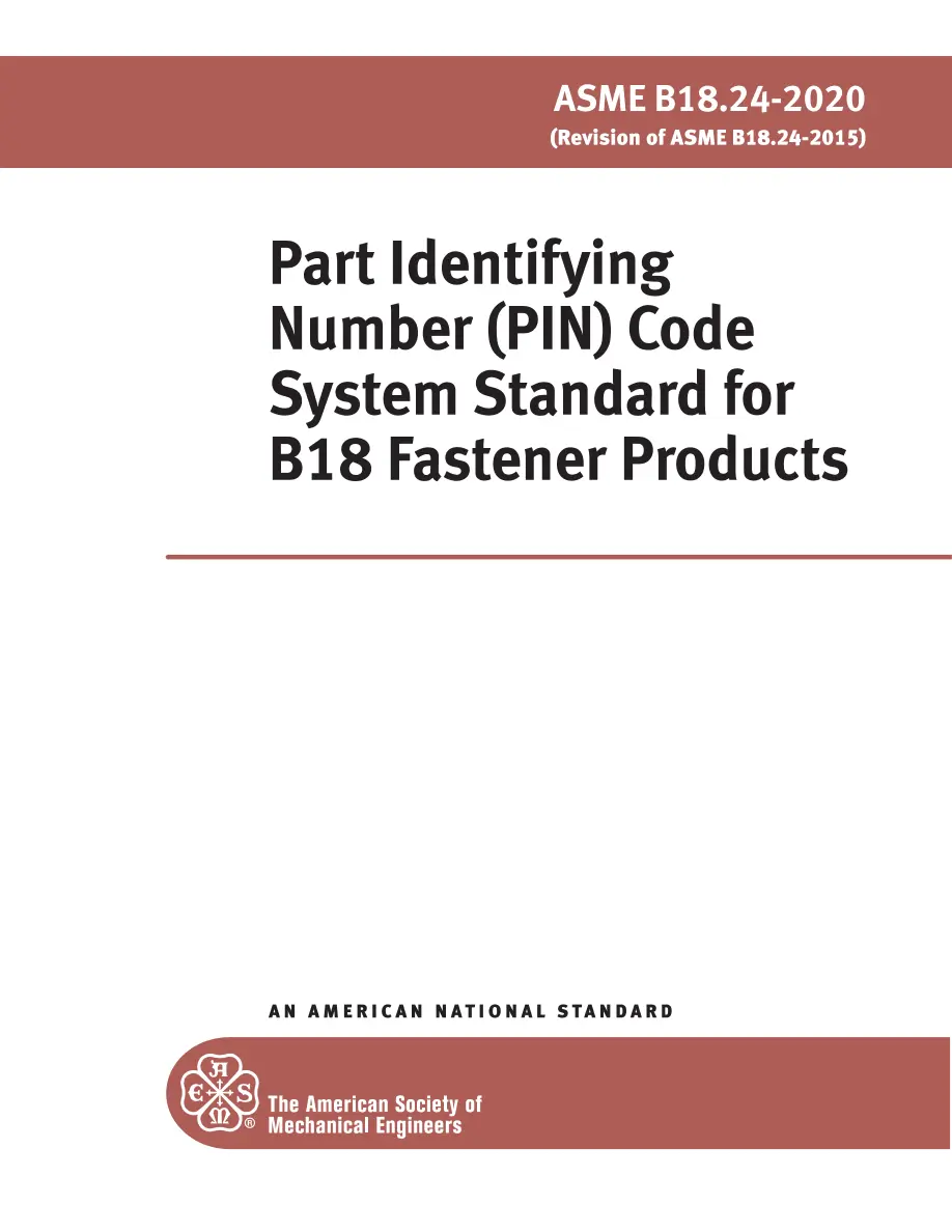 ASME B18.24-2020 pdf