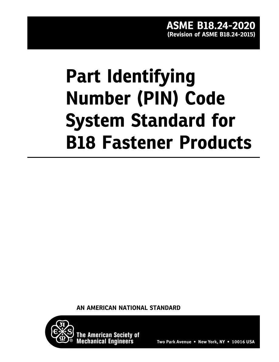 ASME B18.24-2020 pdf