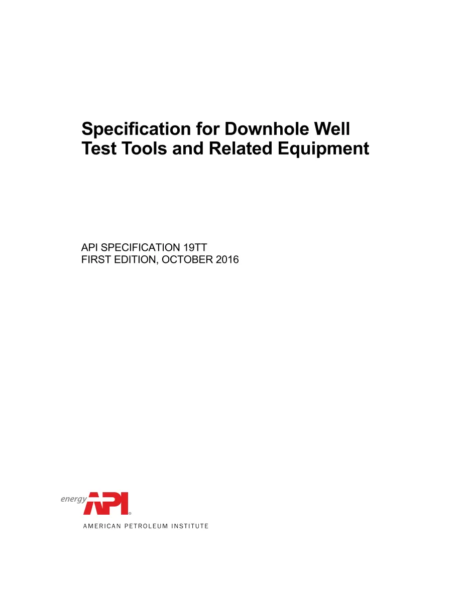 API Spec 19TT (R2022) pdf