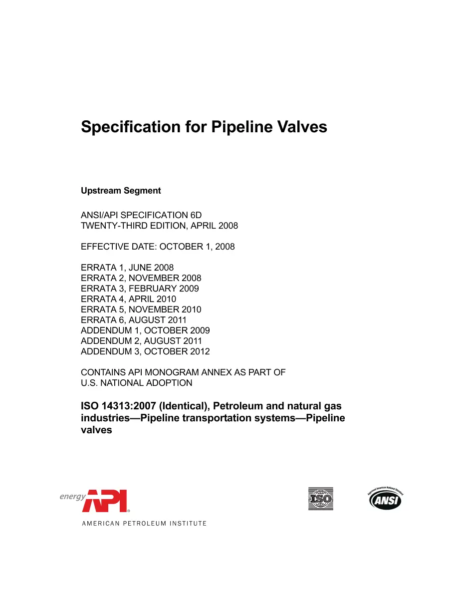 API Spec 6D pdf