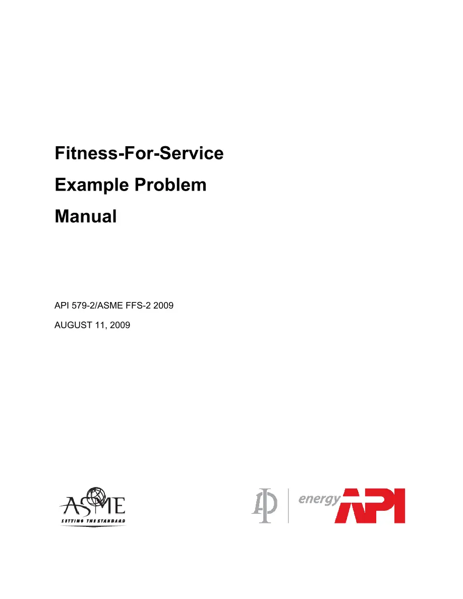 API 579-2 / ASME FFS-2 pdf