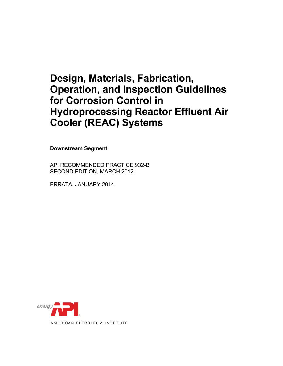 API RP 932-B pdf