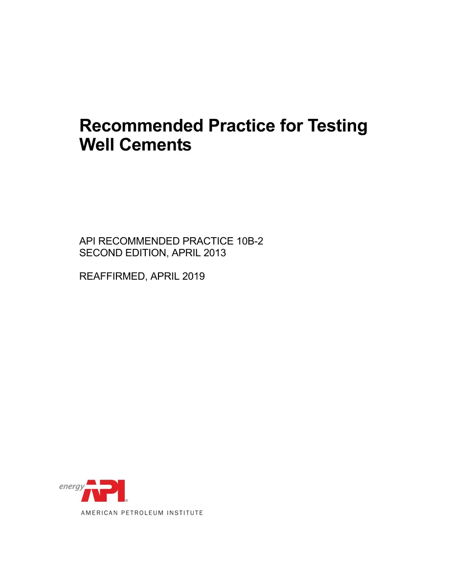 API RP 10B-2 (R2019) pdf