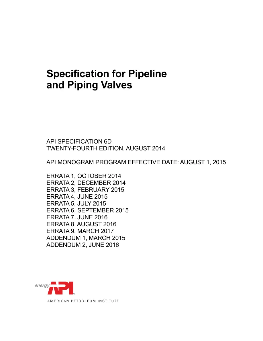 API Spec 6D pdf