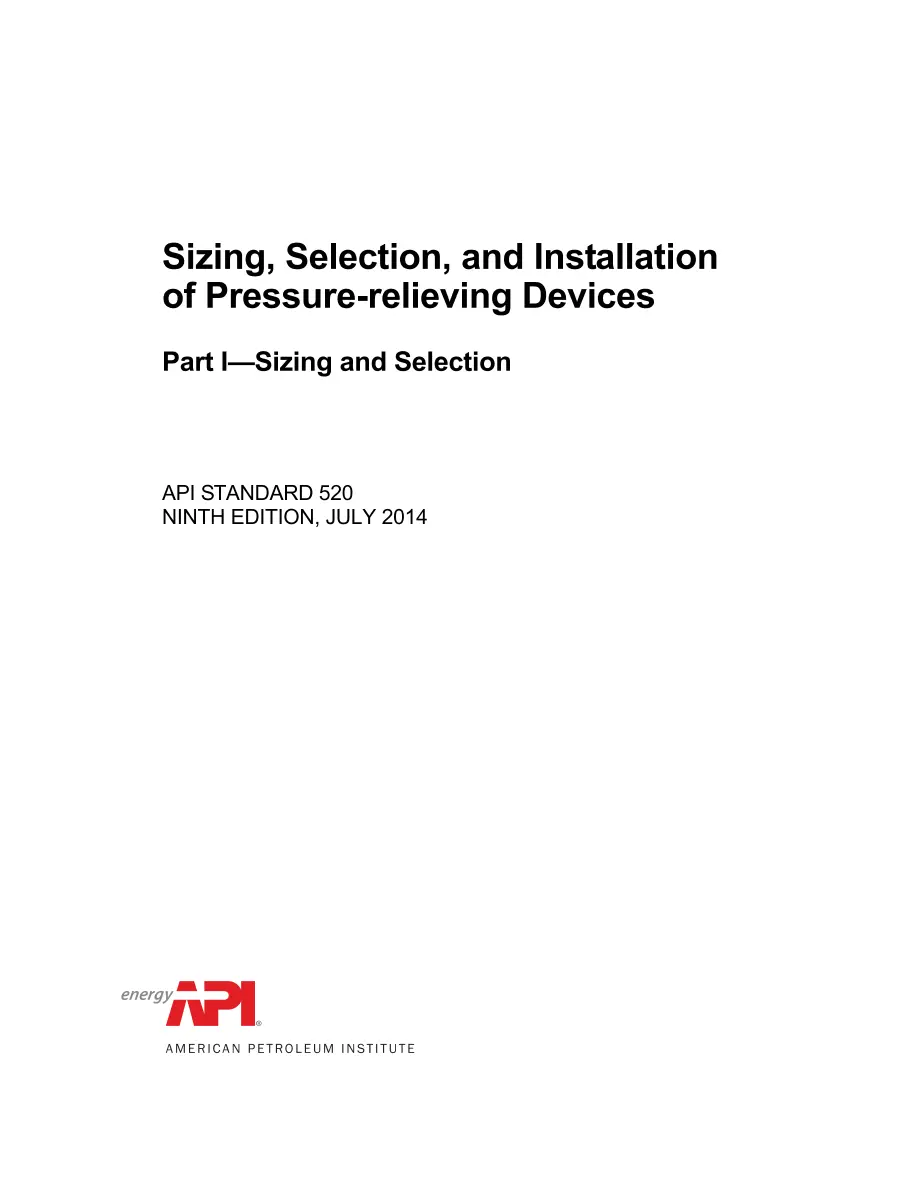 API Std 520, Part 1 pdf