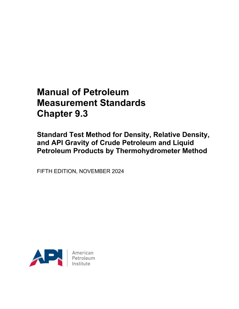 API MPMS Chapter 9.3 pdf