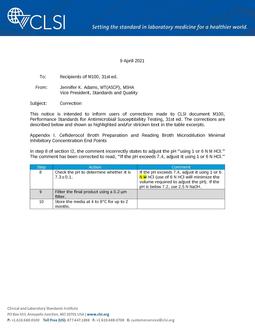 CLSI M100 Correction 1 pdf