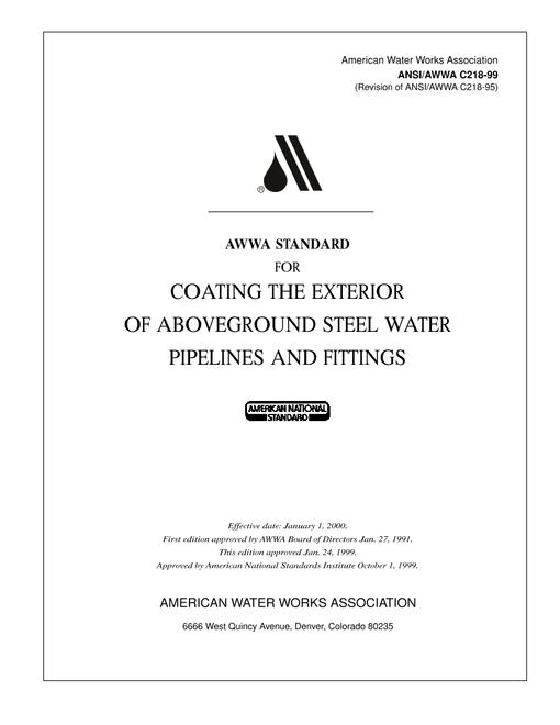 AWWA C218-99 pdf