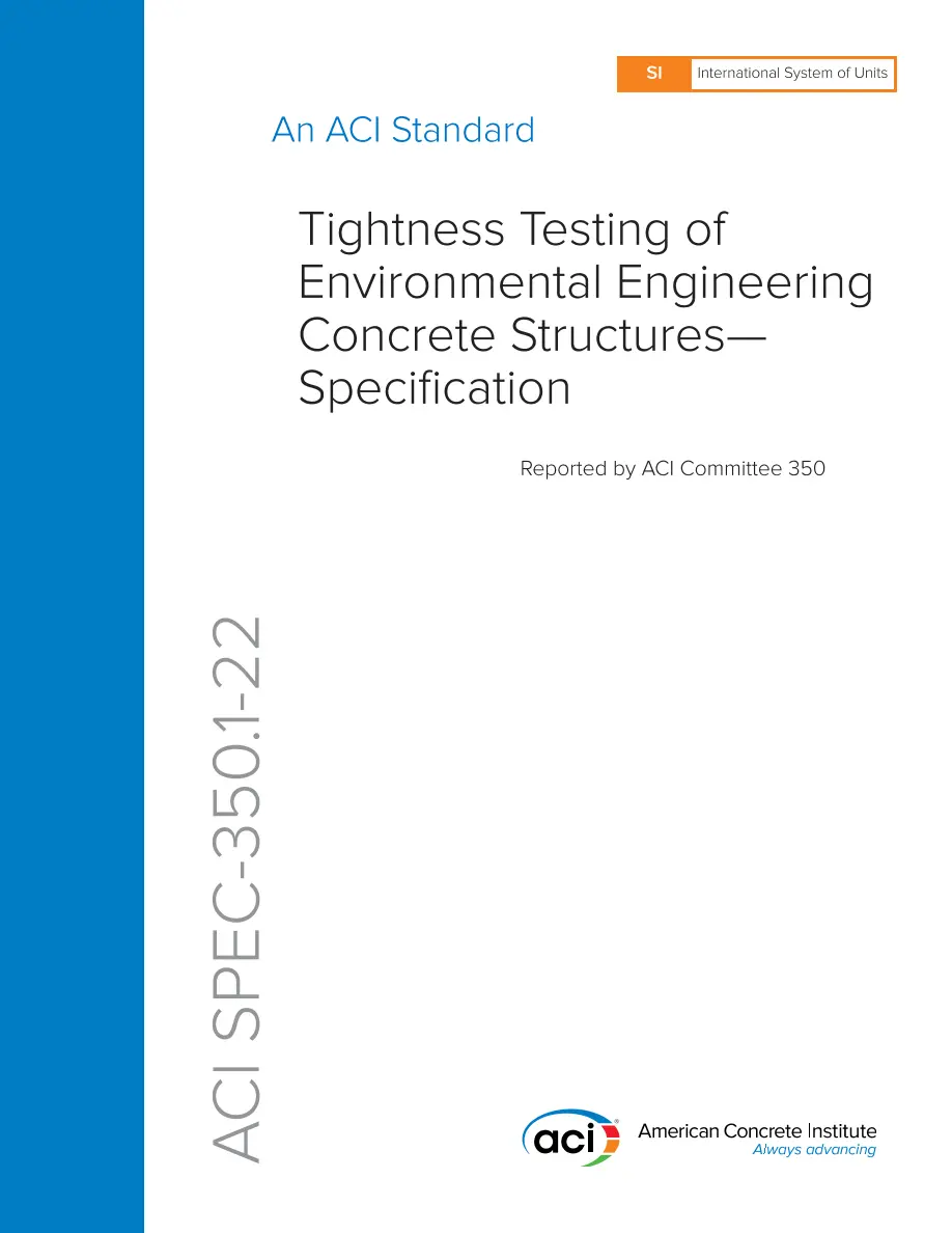 ACI SPEC-350.1-22 (SI Units) pdf