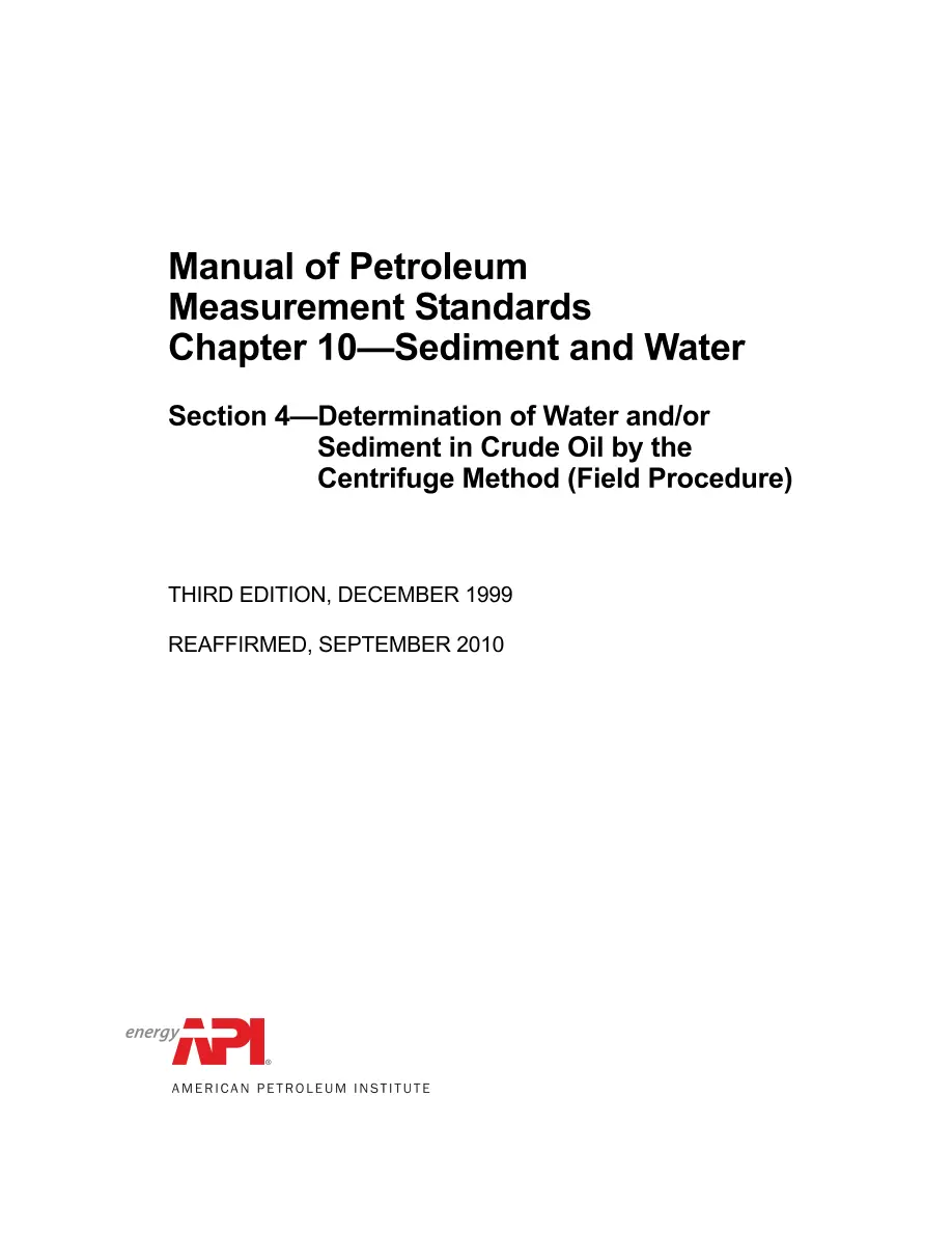 API MPMS Chapter 10.4 (R2010) pdf