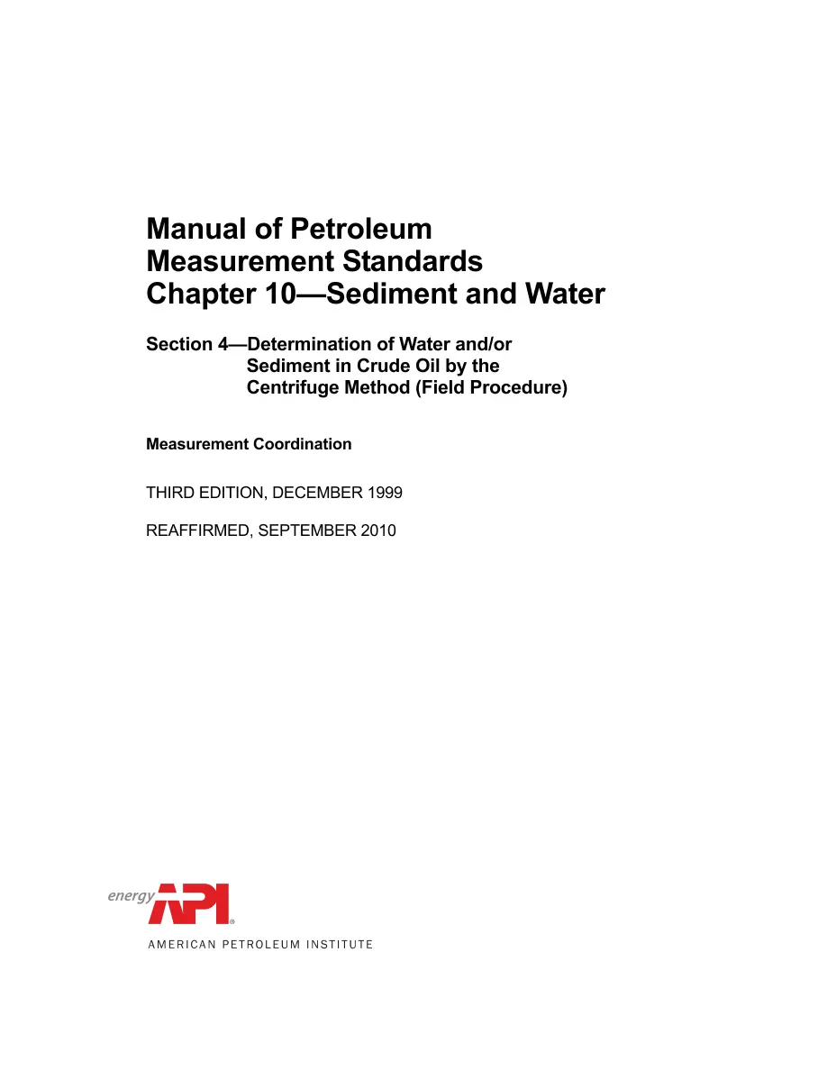 API MPMS Chapter 10.4 (R2010) pdf