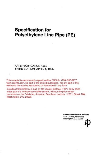 API 15LE pdf