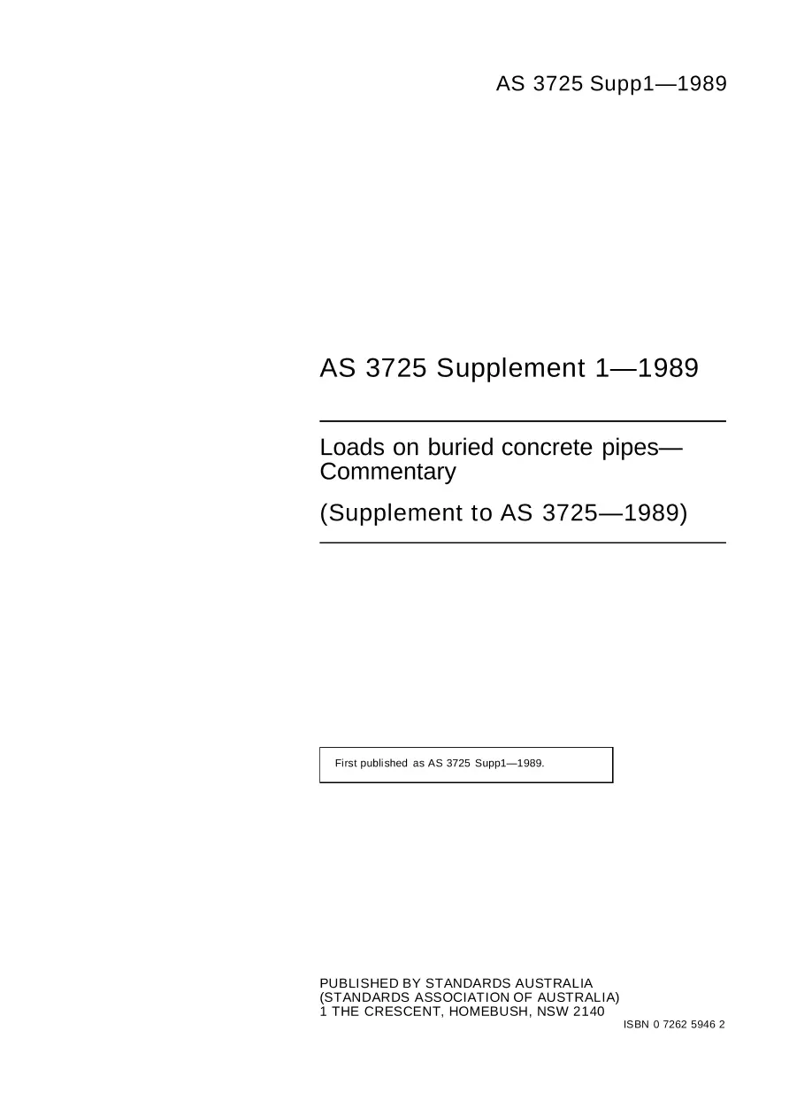 AS 3725 SUPP 1-1989 pdf