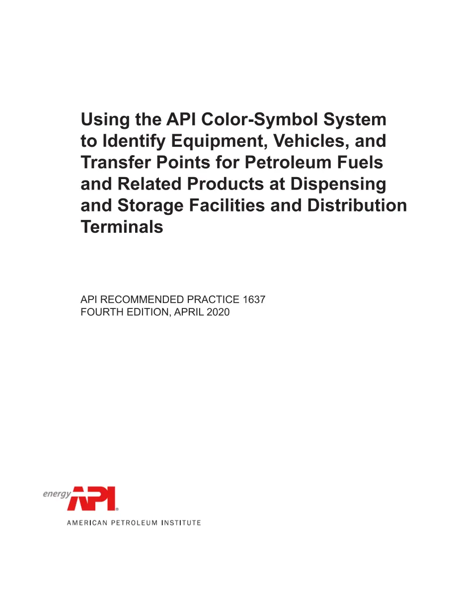 API RP 1637 4th Edition 2020 pdf