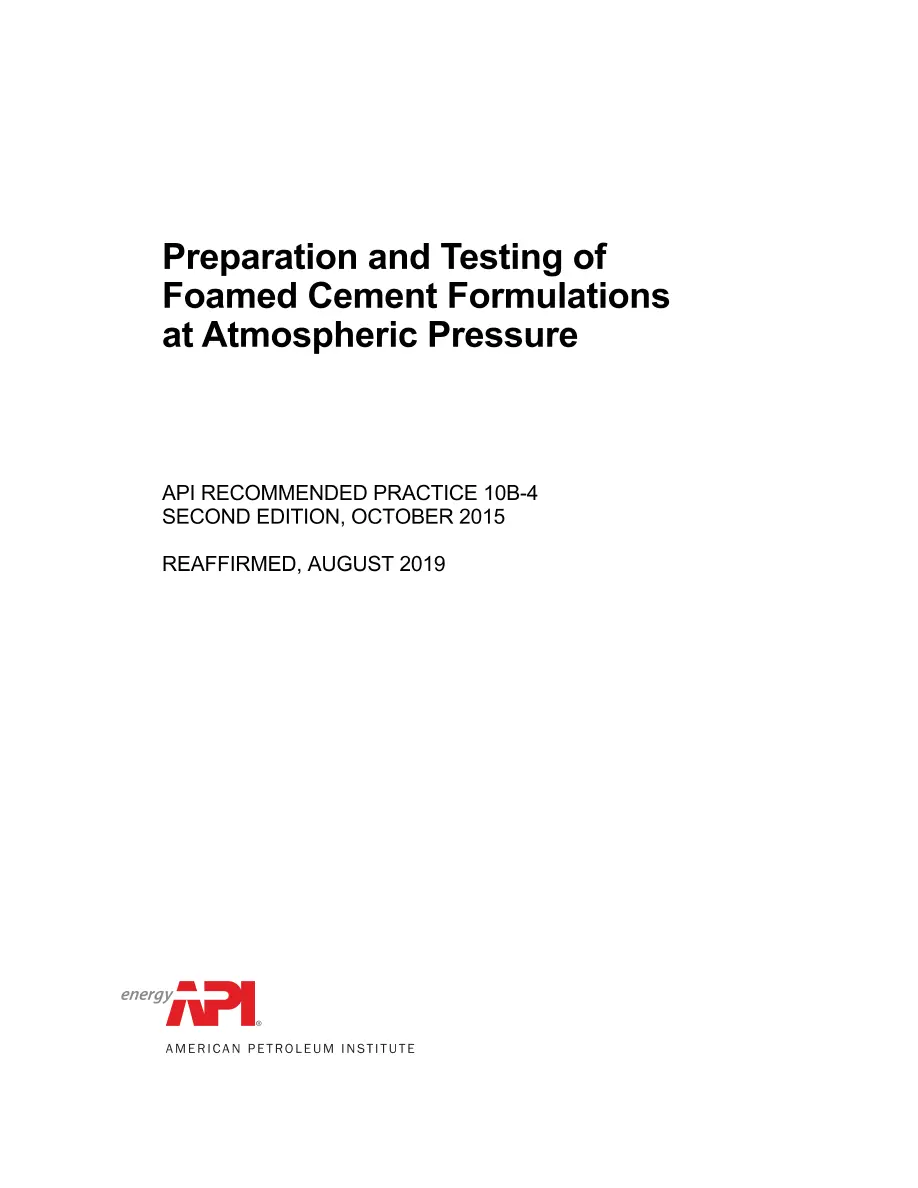 API RP 10B-4 (R2019) pdf