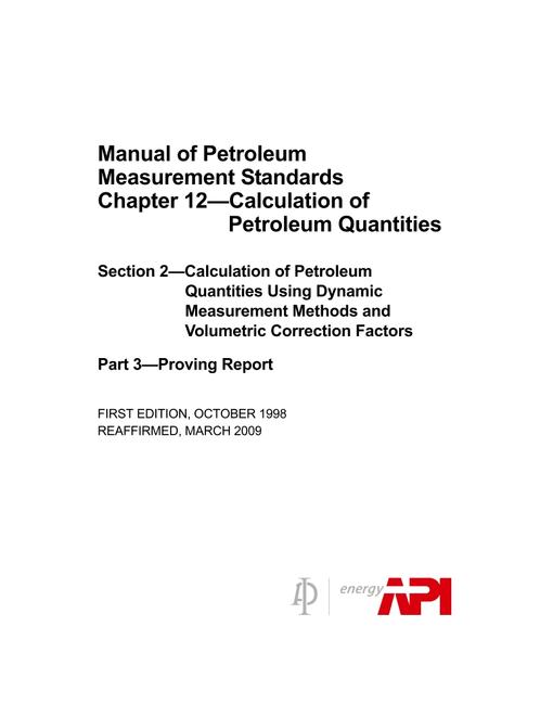 API MPMS Chapter 12.2 Part 3 (R2009) pdf