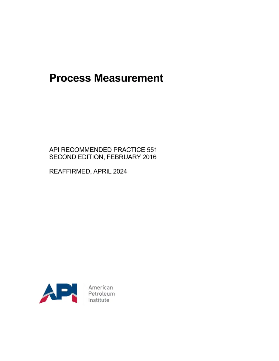 API RP 551 (R2024) pdf