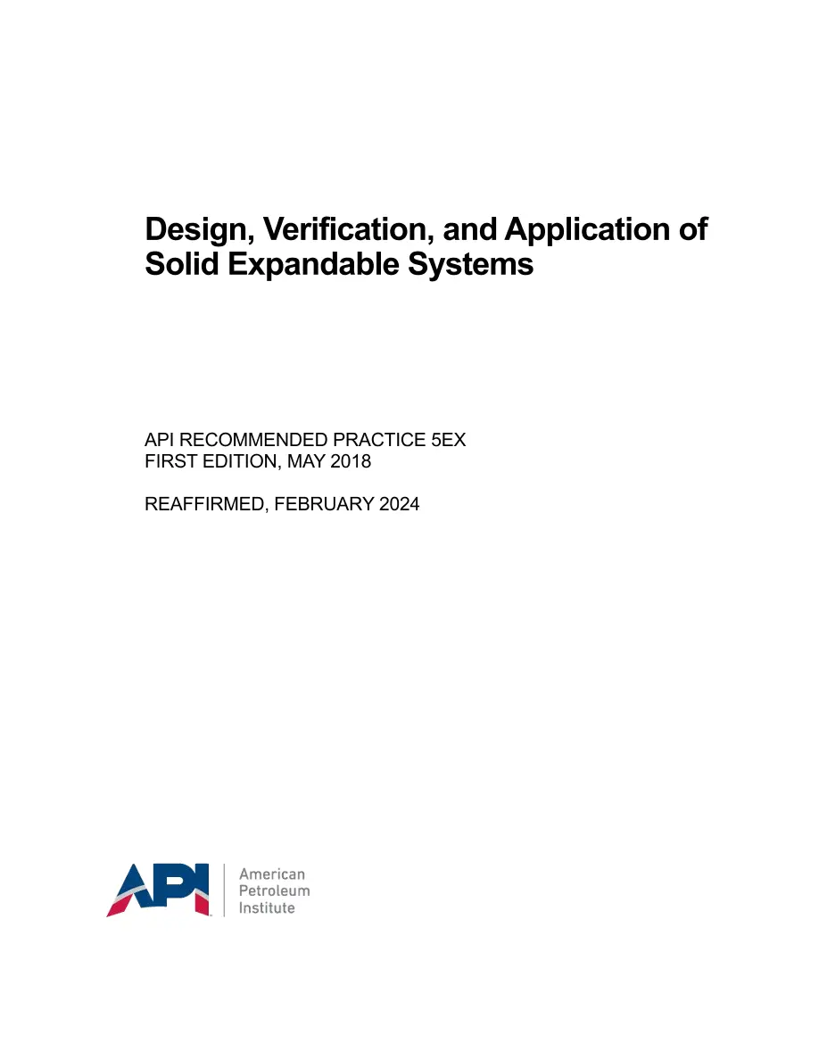 API RP 5EX (R2024) pdf