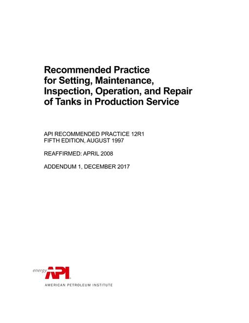 API RP 12R1 (R2008) pdf