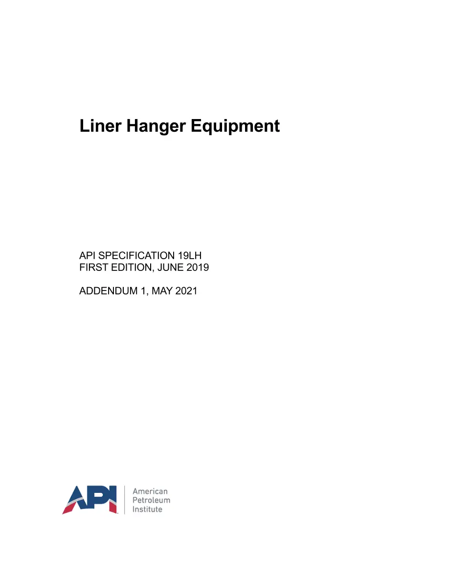 API SPEC 19LH pdf