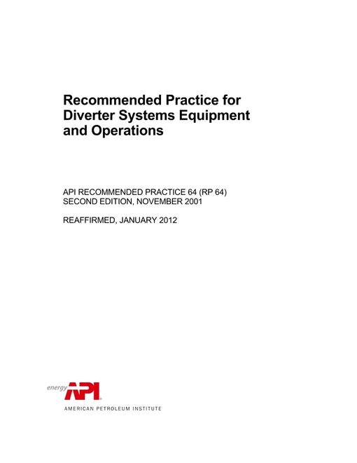 API RP 64 (R2012) pdf