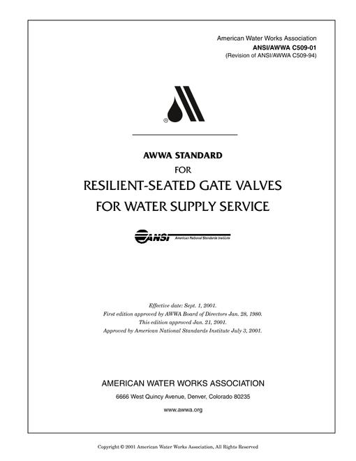 AWWA C509-01 pdf