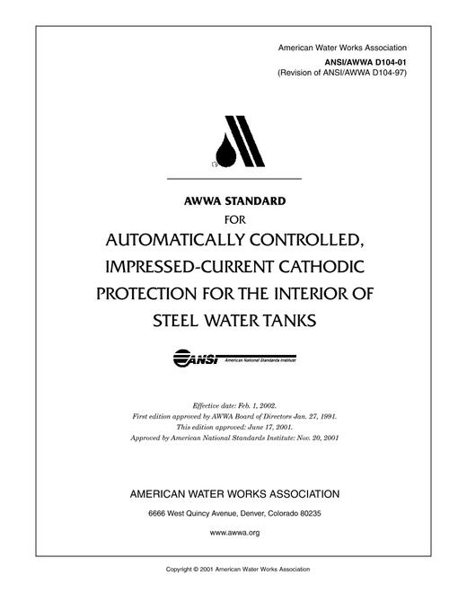 AWWA D104-01 pdf