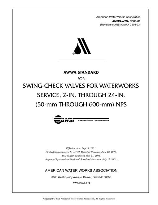 AWWA C508-01 pdf