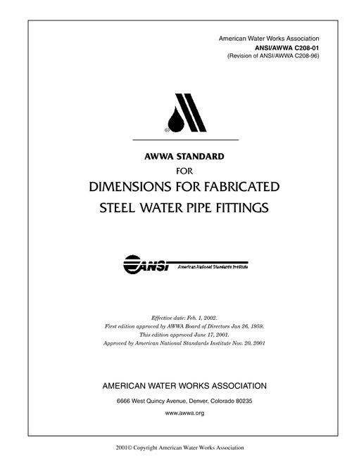 AWWA C208-01 pdf