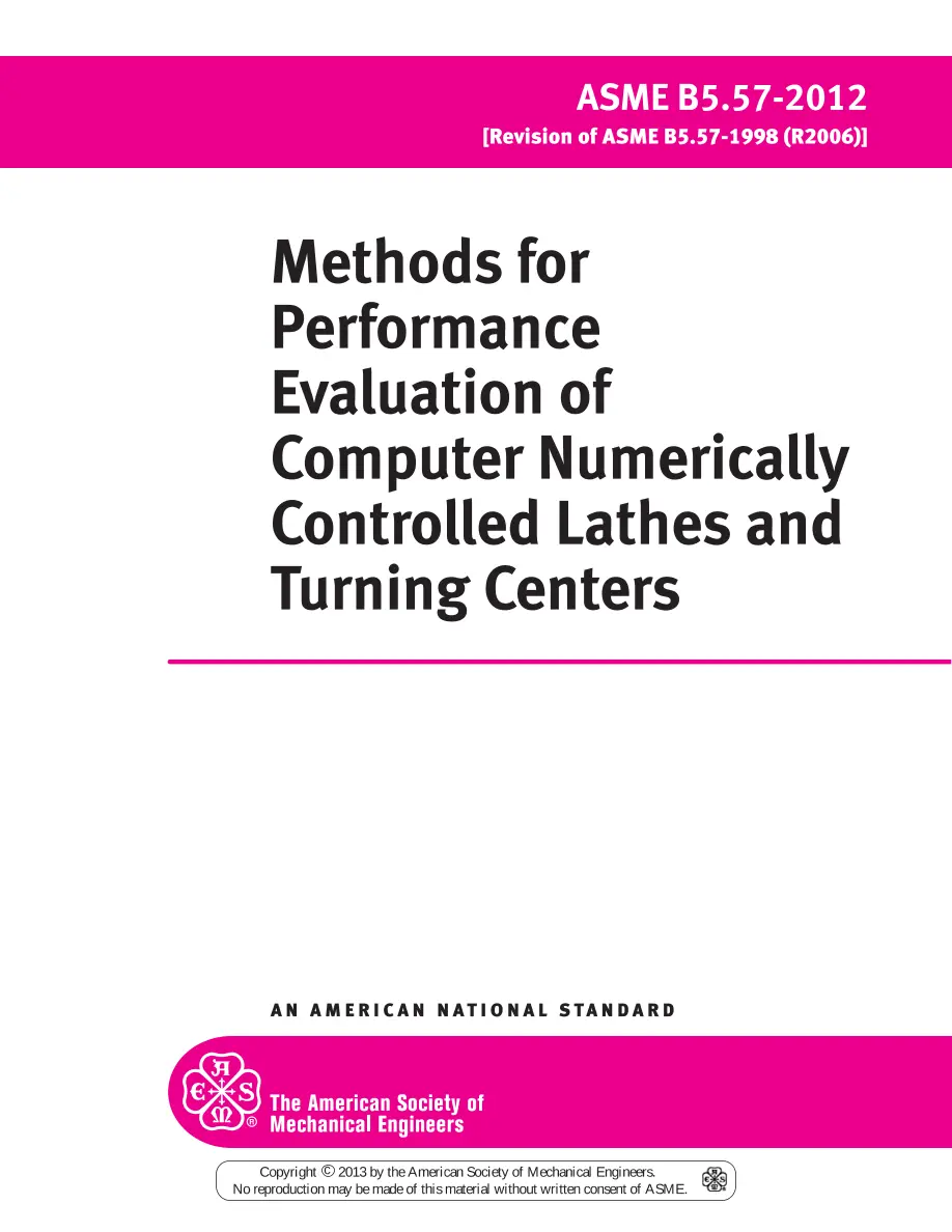 ASME B5.57-2012 (R2022) pdf
