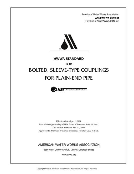 AWWA C219-01 pdf