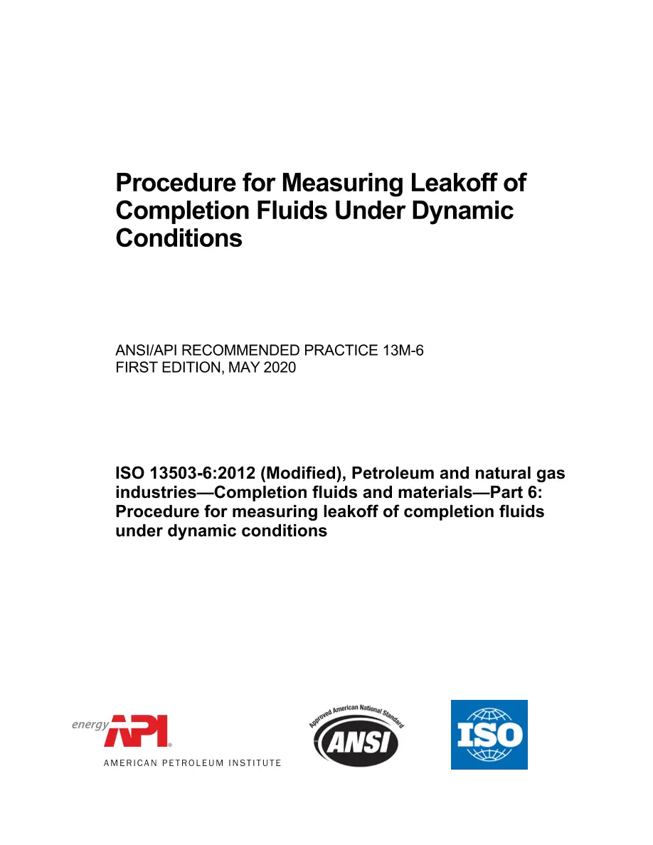 API RP 13M-6 pdf