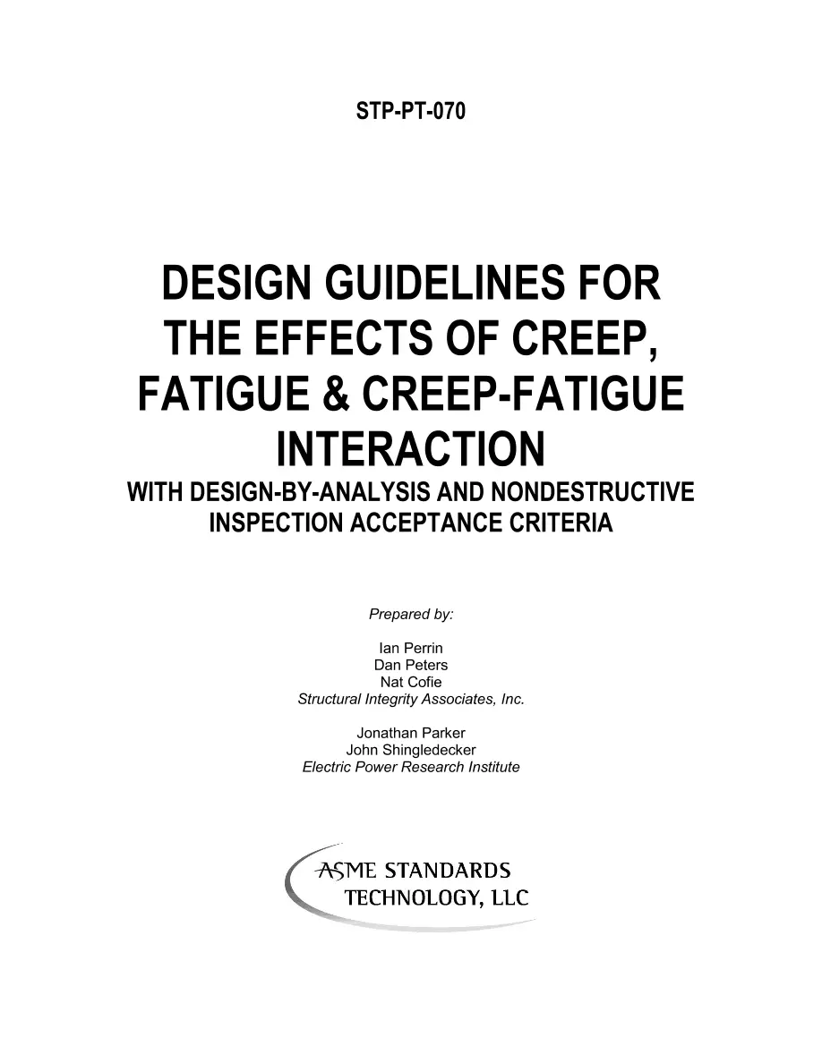 ASME STP-PT-070 pdf