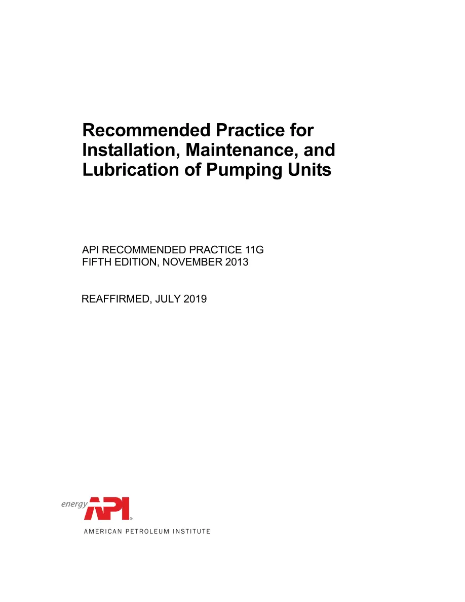 API RP 11G (R2019) pdf