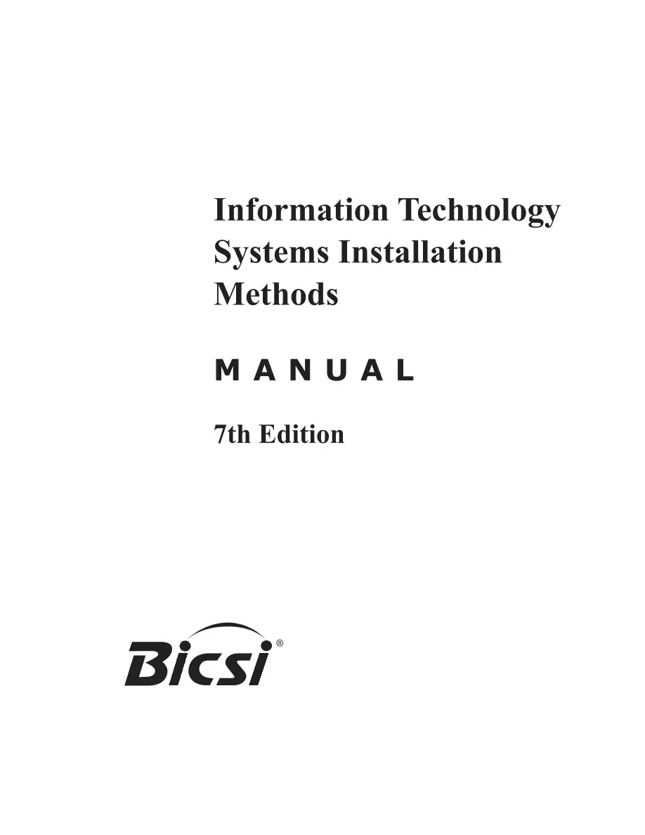 Information Technology Systems Installation Methods Manual, 7th Edition pdf