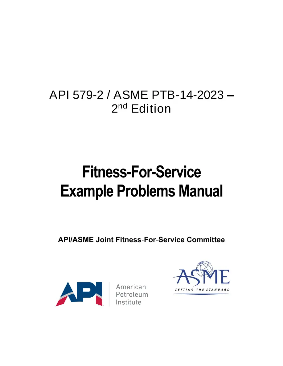 ASME PTB-14-2023 / API 579-2 pdf