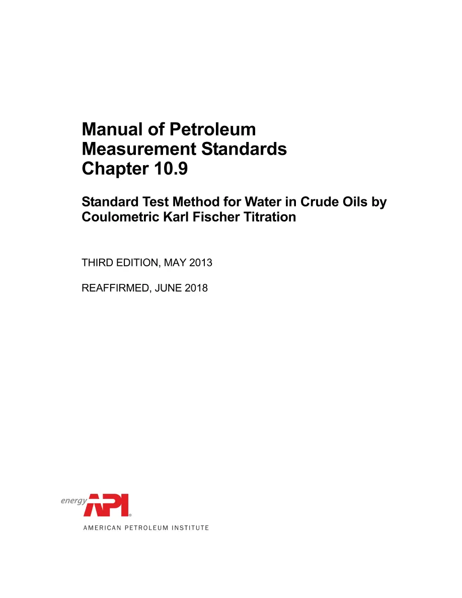 API MPMS Chapter 10.9 (R2018) pdf