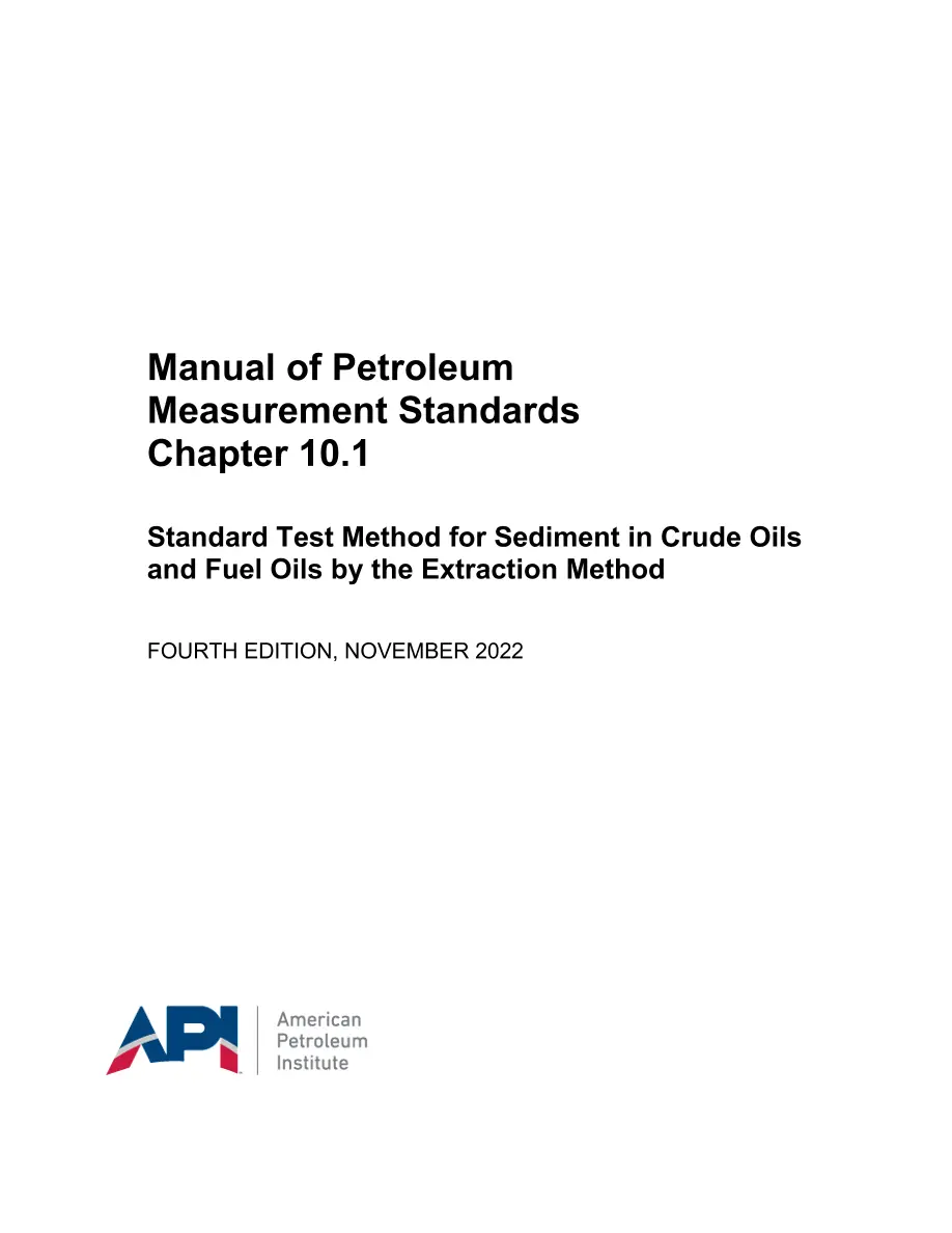 API MPMS Chapter 10.1 Fourth Edition pdf