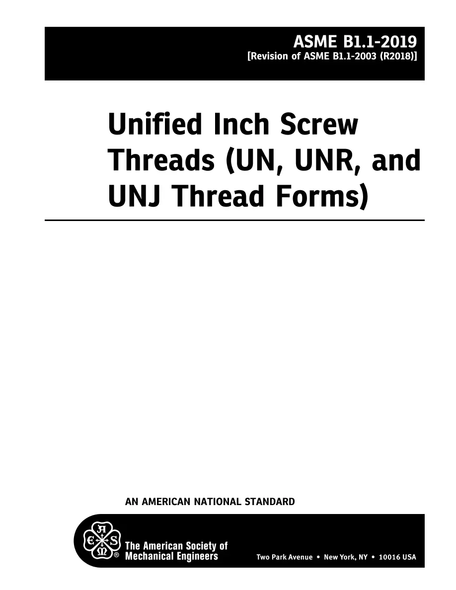 ASME B1.1-2019 pdf
