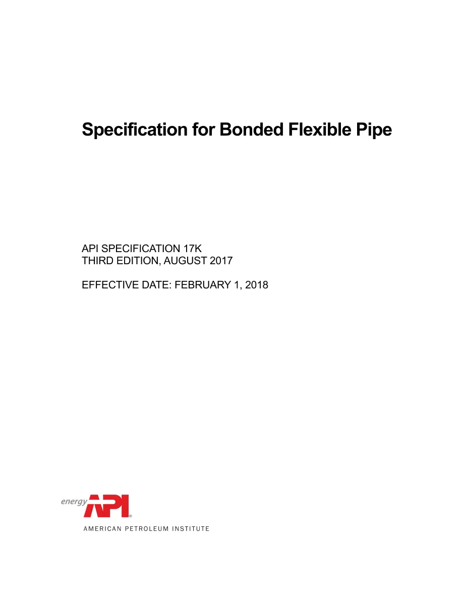 API Spec 17K (R2022) pdf